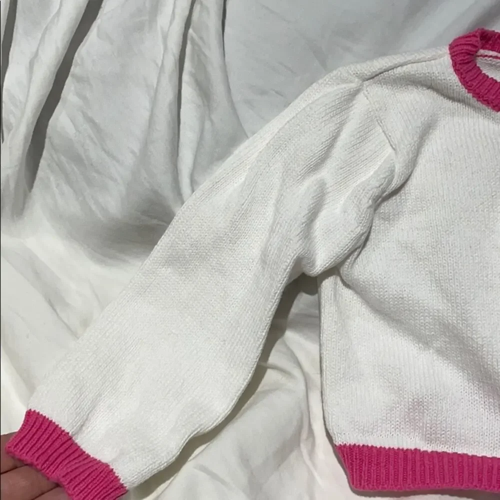 Gymboree 18-24m 💯cotton sweater white black cats meow euc easter spring summer